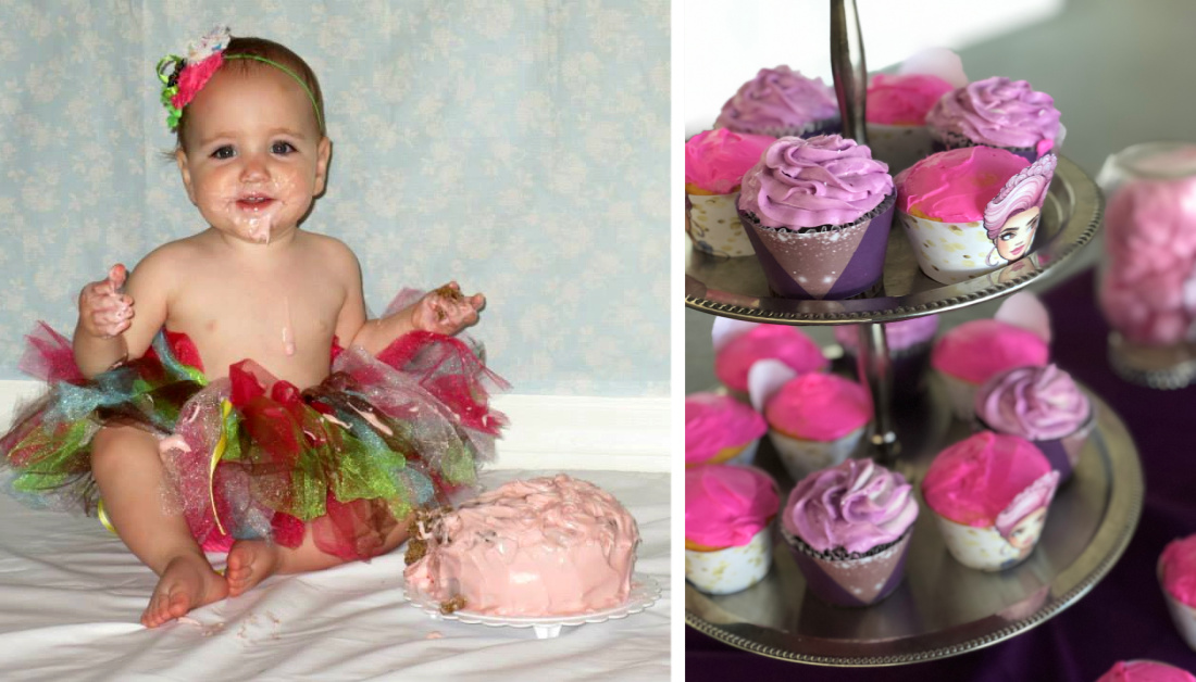 Bday fun - AW cupcakes and smash cake