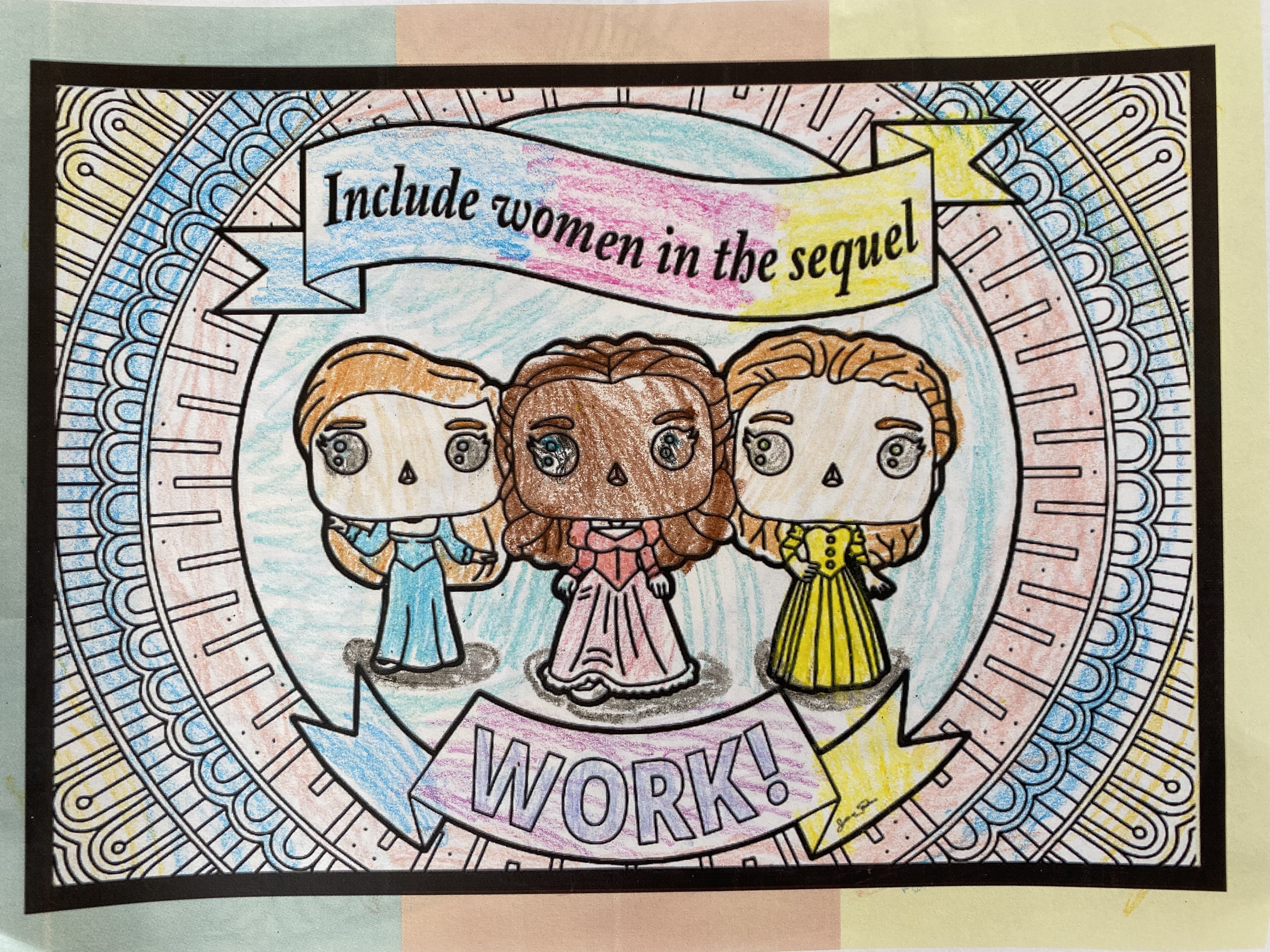 Schuyler sisters coloring page